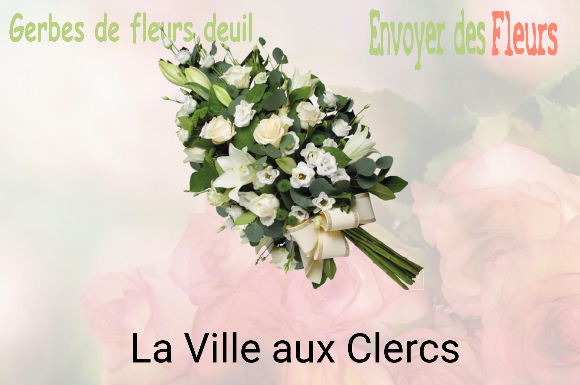 Gerbe de fleurs de deuil livrée à La Ville-aux-Clercs